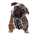 Australia River Aboriginal Dot Print Dog Zip Up Hoodie