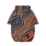 Australia River Aboriginal Dot Print Dog Zip Up Hoodie