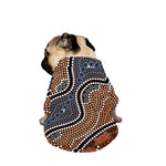 Australia River Aboriginal Dot Print Dog Zip Up Jacket