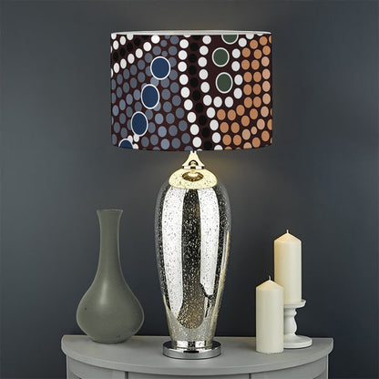 Australia River Aboriginal Dot Print Drum Lamp Shade