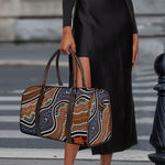 Australia River Aboriginal Dot Print Duffle Bag