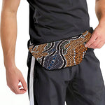 Australia River Aboriginal Dot Print Fanny Pack