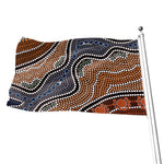 Australia River Aboriginal Dot Print Flag