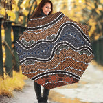 Australia River Aboriginal Dot Print Foldable Umbrella
