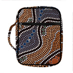 Australia River Aboriginal Dot Print Front Pocket Bible Bag
