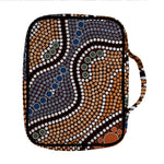 Australia River Aboriginal Dot Print Front Pocket Bible Bag