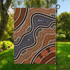 Australia River Aboriginal Dot Print Garden Flag