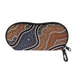 Australia River Aboriginal Dot Print Glasses Case