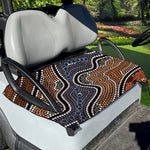 Australia River Aboriginal Dot Print Golf Cart Seat Cover