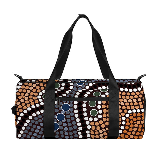 Australia River Aboriginal Dot Print Gym Bag