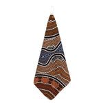 Australia River Aboriginal Dot Print Hand Towel