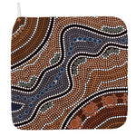 Australia River Aboriginal Dot Print Hand Towel