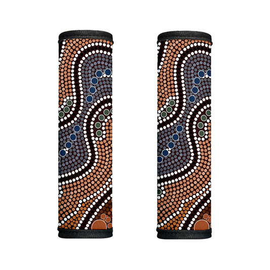 Australia River Aboriginal Dot Print Handle Covers