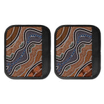 Australia River Aboriginal Dot Print Handle Covers