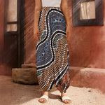 Australia River Aboriginal Dot Print Harem Pants