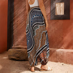 Australia River Aboriginal Dot Print Harem Pants