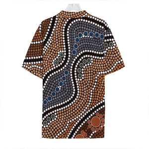 Australia River Aboriginal Dot Print Hawaiian Shirt