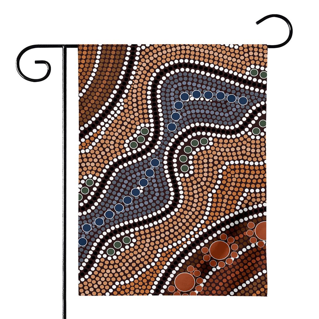 Australia River Aboriginal Dot Print House Flag