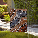 Australia River Aboriginal Dot Print House Flag