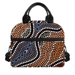 Australia River Aboriginal Dot Print Insulated Lunch Bag