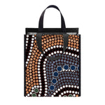 Australia River Aboriginal Dot Print Insulated Lunch Tote