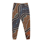 Australia River Aboriginal Dot Print Jogger Pants