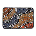 Australia River Aboriginal Dot Print Kitchen Mat
