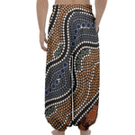 Australia River Aboriginal Dot Print Lantern Pants