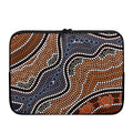 Australia River Aboriginal Dot Print Laptop Sleeve