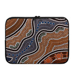 Australia River Aboriginal Dot Print Laptop Sleeve