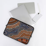 Australia River Aboriginal Dot Print Laptop Sleeve