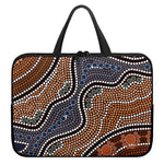 Australia River Aboriginal Dot Print Laptop Sleeve With Handle