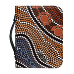 Australia River Aboriginal Dot Print Leather Bible Cover