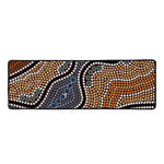 Australia River Aboriginal Dot Print Long Kitchen Mat