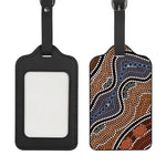Australia River Aboriginal Dot Print Luggage Tag