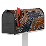 Australia River Aboriginal Dot Print Mailbox Cover