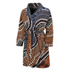 Australia River Aboriginal Dot Print Men's Bathrobe