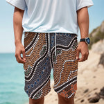 Australia River Aboriginal Dot Print Men's Cargo Shorts