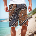 Australia River Aboriginal Dot Print Men's Cargo Shorts