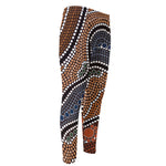 Australia River Aboriginal Dot Print Men's Compression Pants