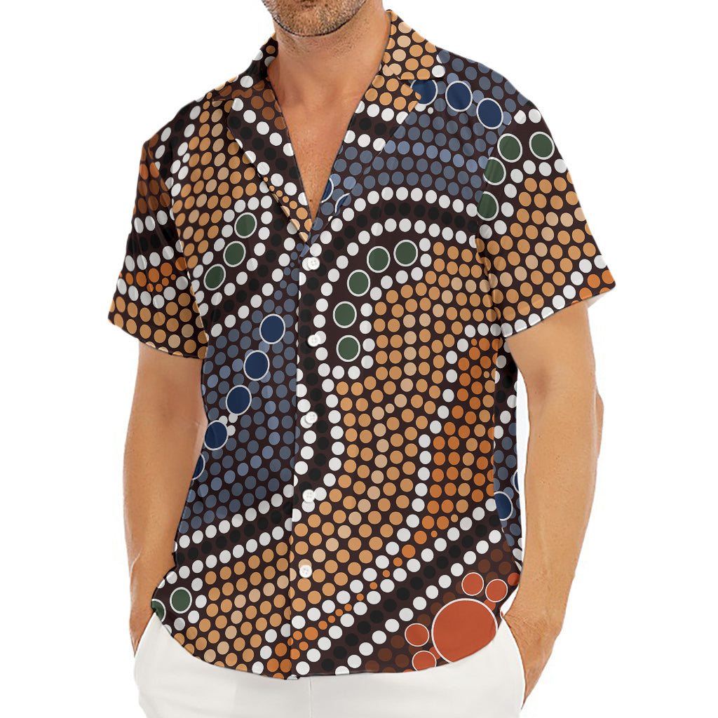 Australia River Aboriginal Dot Print Men's Deep V-Neck Shirt