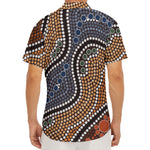 Australia River Aboriginal Dot Print Men's Deep V-Neck Shirt