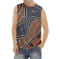 Australia River Aboriginal Dot Print Men's Fitness Tank Top