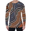 Australia River Aboriginal Dot Print Men's Long Sleeve T-Shirt