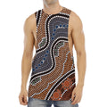 Australia River Aboriginal Dot Print Men's Muscle Tank Top