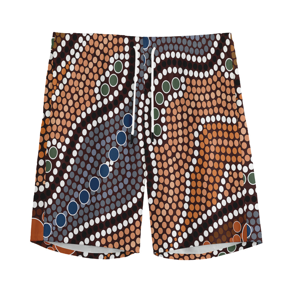 Australia River Aboriginal Dot Print Men's Sports Shorts