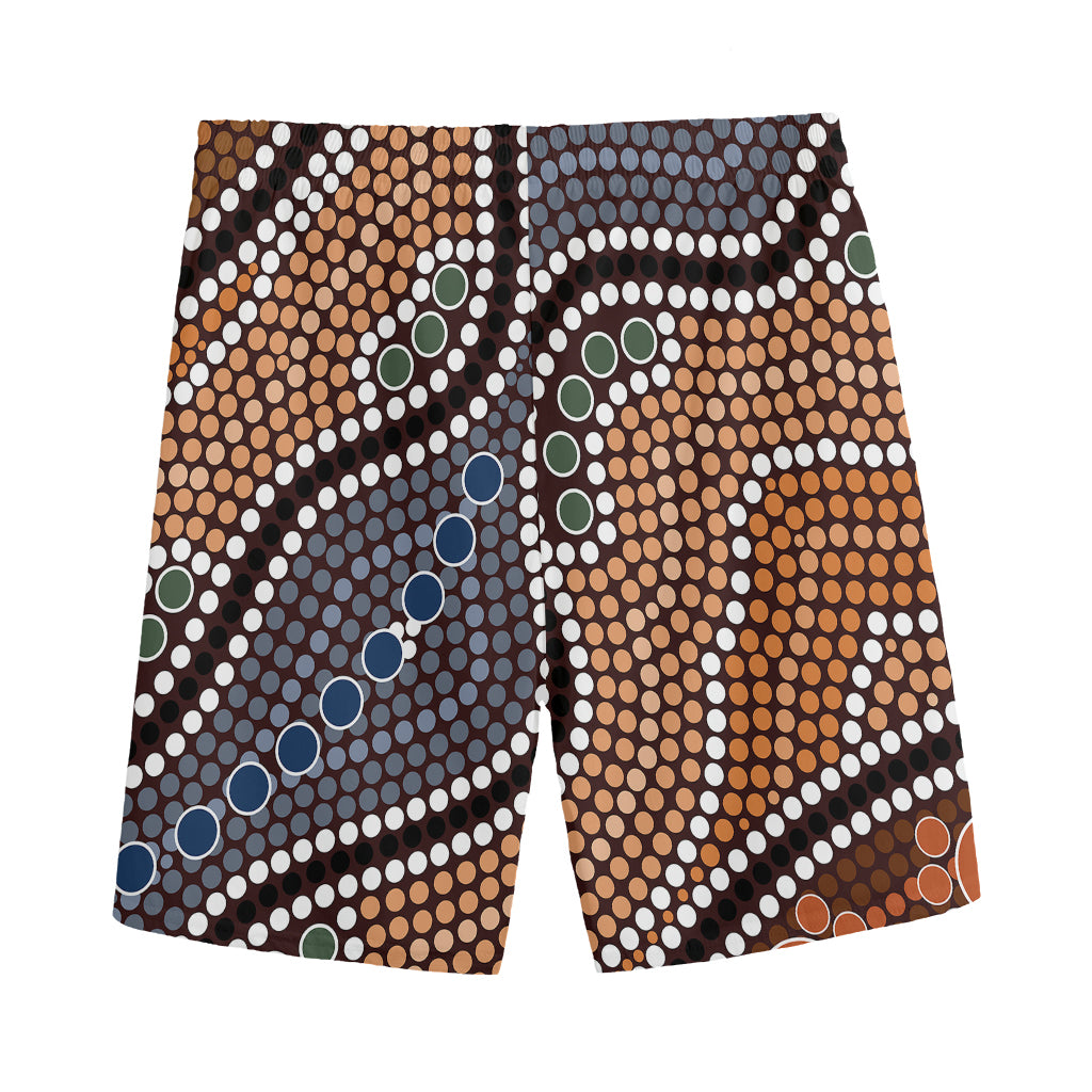 Australia River Aboriginal Dot Print Men's Sports Shorts