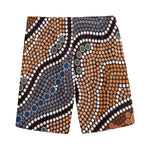 Australia River Aboriginal Dot Print Men's Sports Shorts