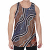 Australia River Aboriginal Dot Print Men's Velvet Tank Top