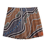 Australia River Aboriginal Dot Print Mesh Shorts